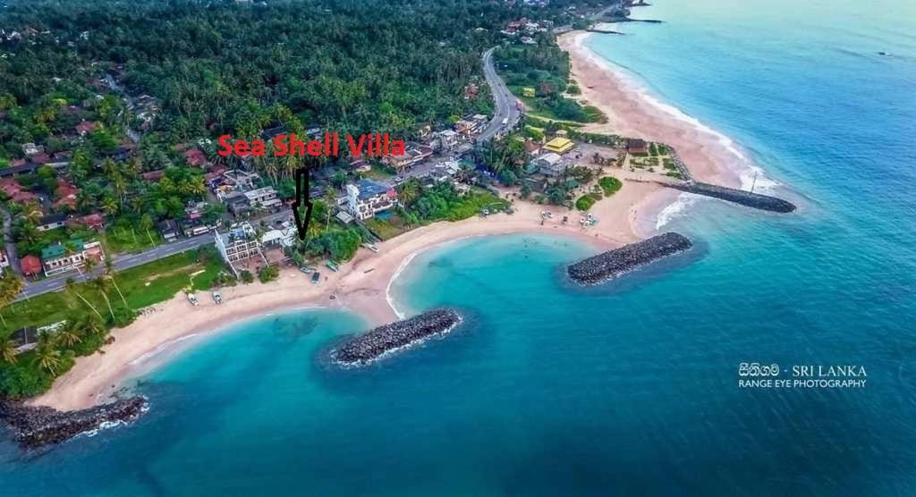 Sea Shell Villa Hikkaduwa 2 Separate Cabanas Ocean Front Villa Екстериор снимка